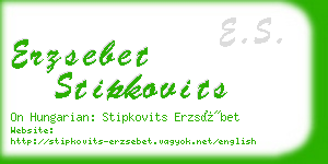 erzsebet stipkovits business card